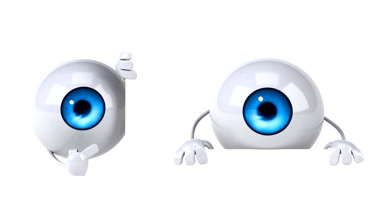 재미있는 눈 클립 - 4k 3d 애니메이션