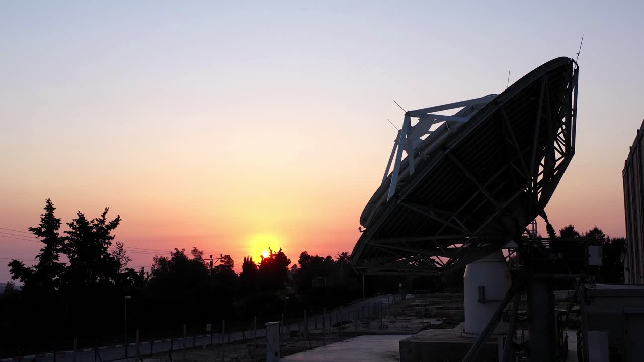 Satellite Dish at Sunrise