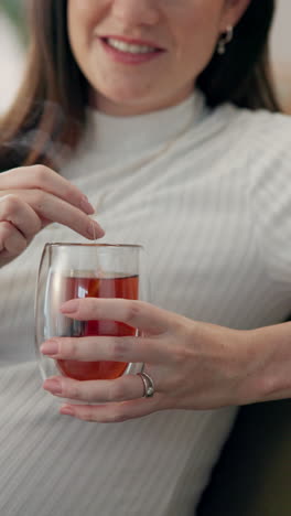 woman enjoying a cup of tea