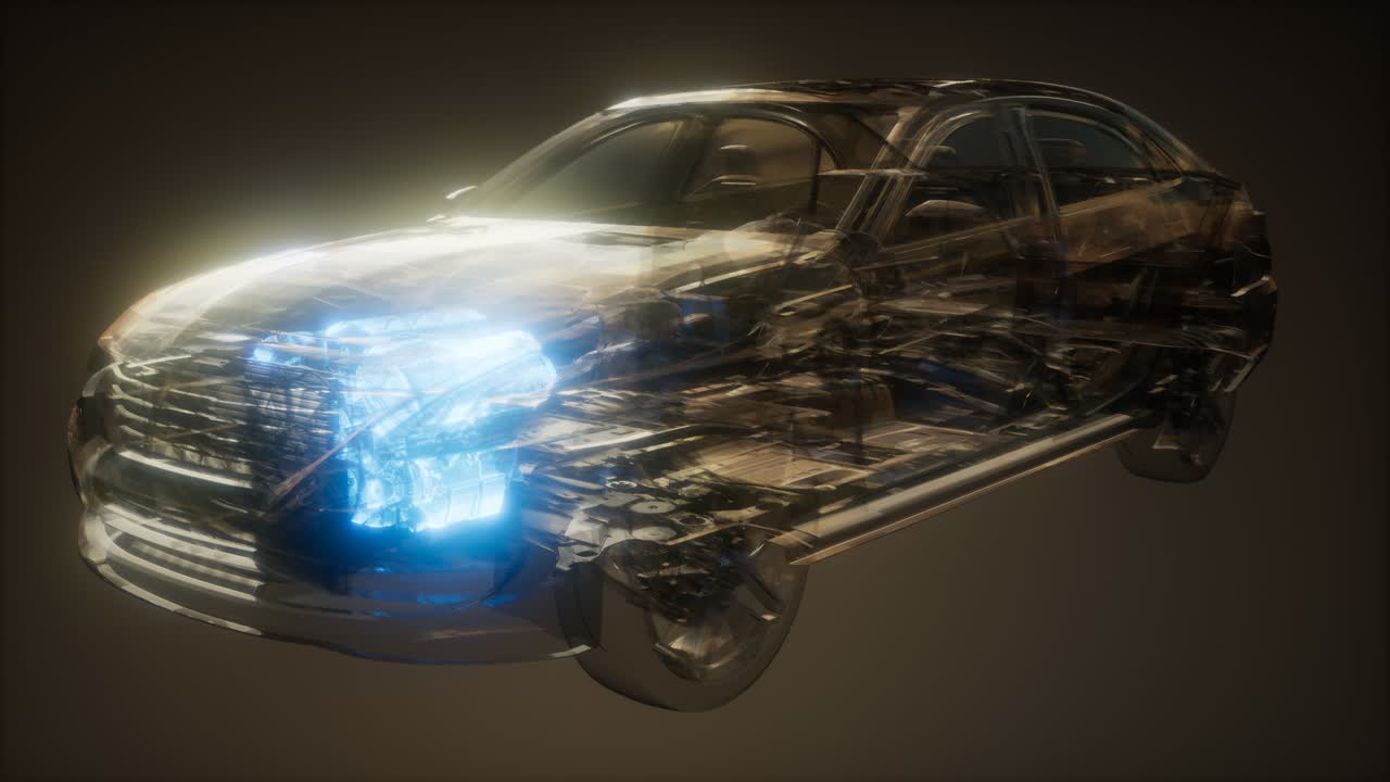 motor de coche visible en el coche