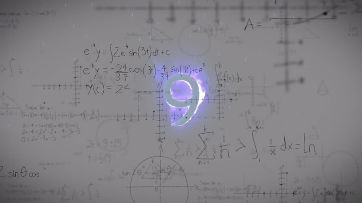Animazione di equazioni matematiche su un conto alla rovescia numerico