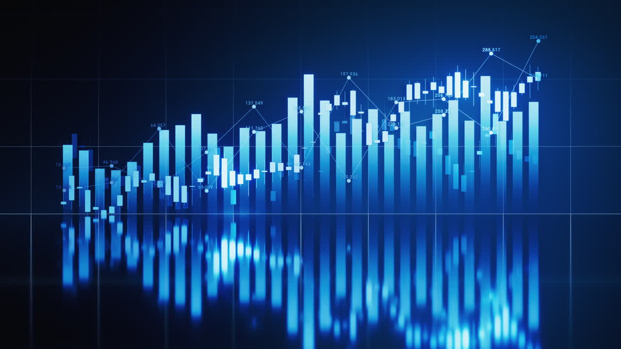 Statistical graph with business finance concept, 3d rendering.