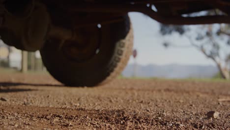 car driving off during a road trip