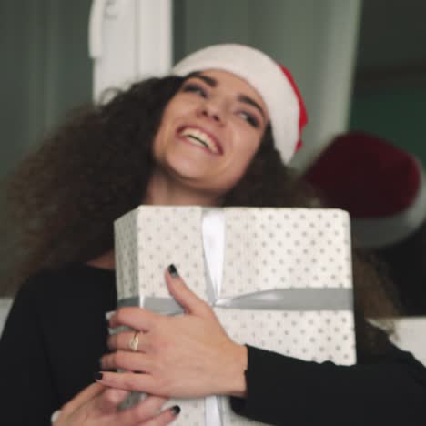 women exchanging gifts