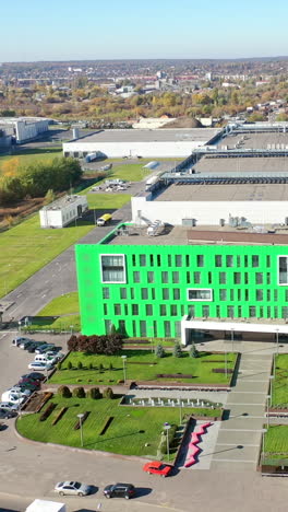 view of industrial buildings. vertical video