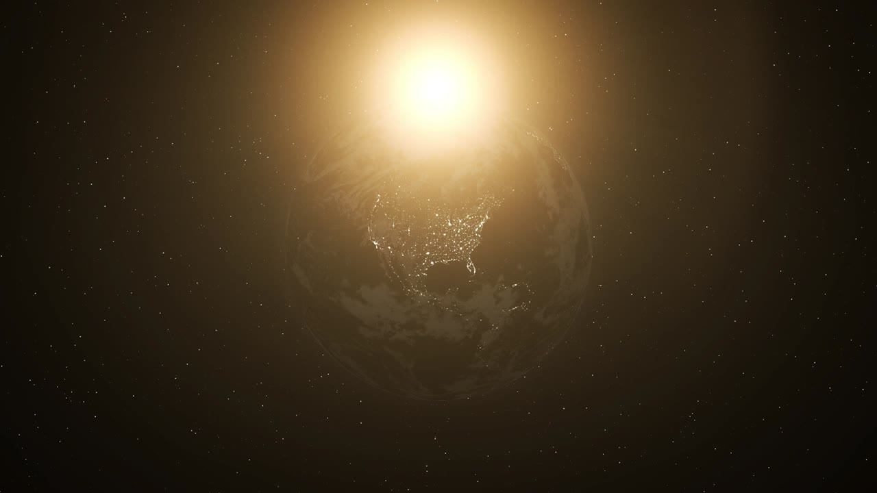 현실적인 지구의 낮과 밤의 전환 - 북미