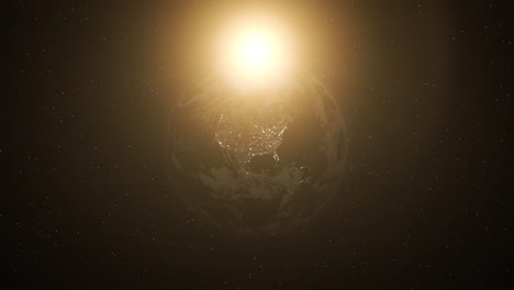 realistic earth day to night transition on north america