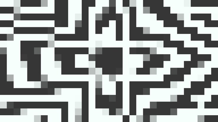 Farbverlauf weißer Pixel in 8 Bit der Architektur.