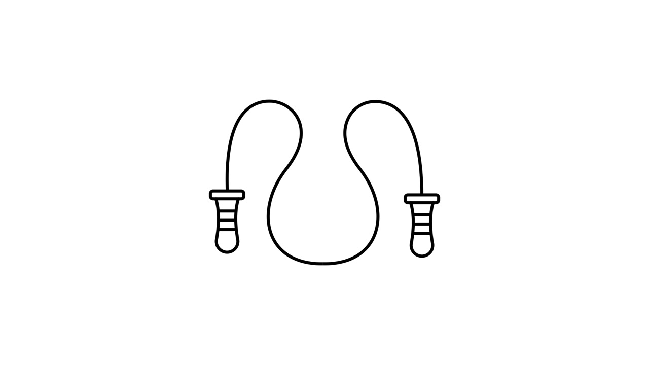 Animated Line Drawing of a Jump Rope