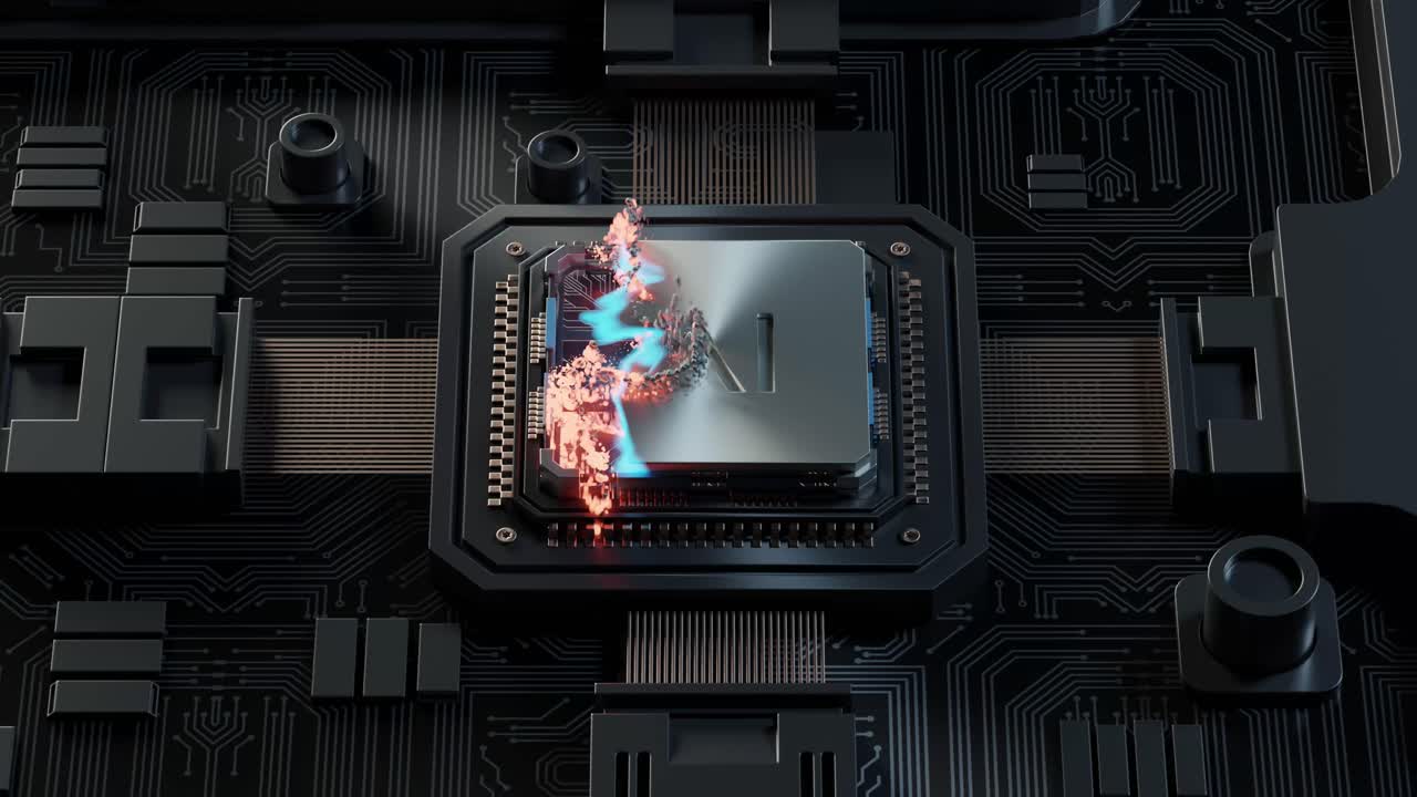 representación 3d de cyberpunk ai