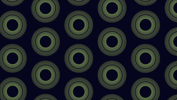 Dynamic blue and black circle pattern on dark background
