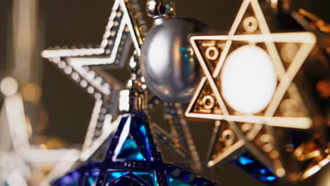 close-up of star-shaped ornaments