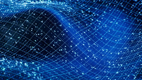 blue wave grid background, 3d rendering.