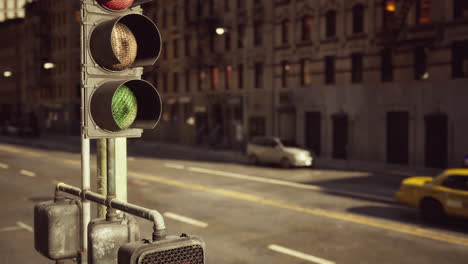 traffic light in a city street