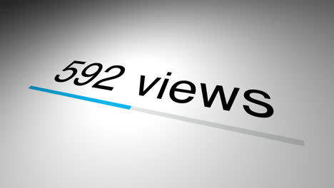 social media post content 'views’ count rapidly rising. pull shot reveal