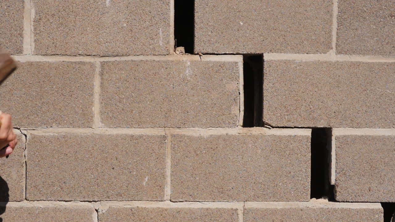 망치로 벽 부수기