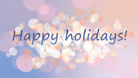 digitally generated video of happy holidays