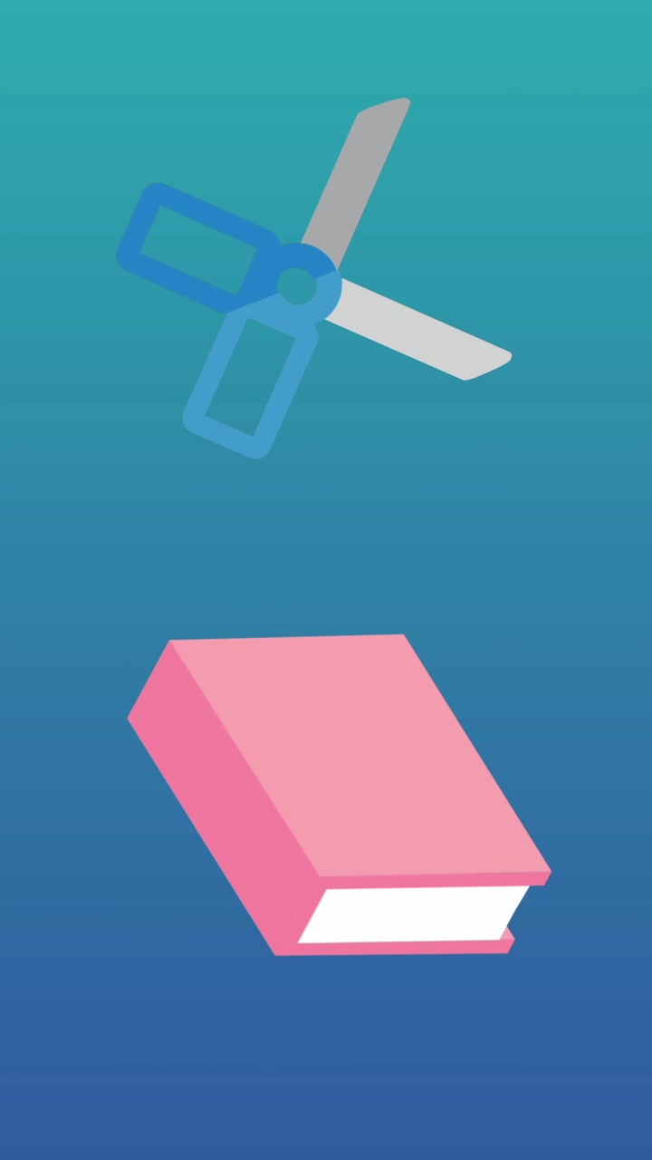 Animation of multiple school concept icons against copy space on blue gradient background
