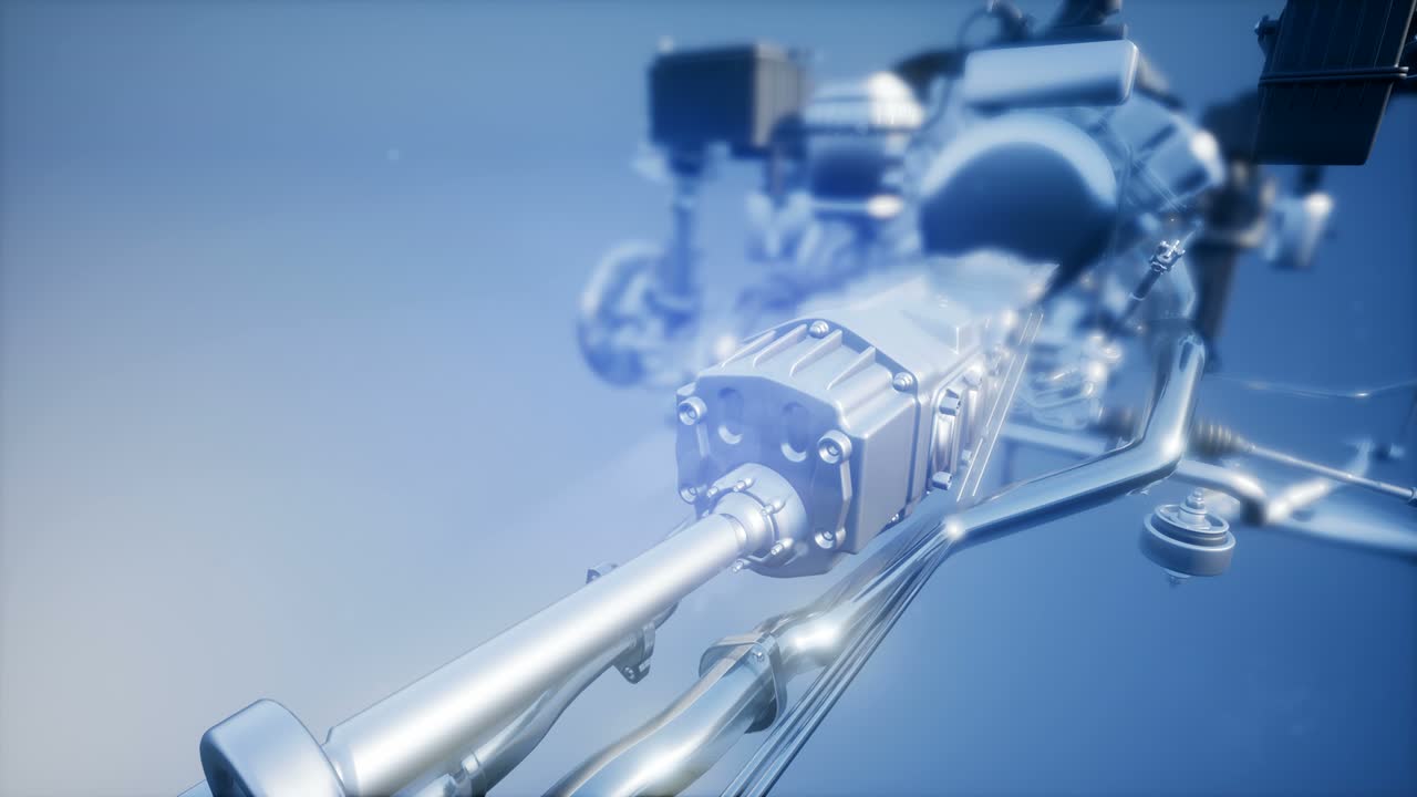 자세한 자동차 엔진 및 다른 부품