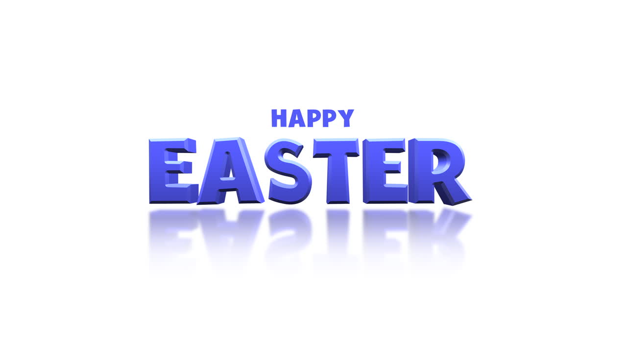 Testo moderno blu "Buona Pasqua" su sfumatura bianca