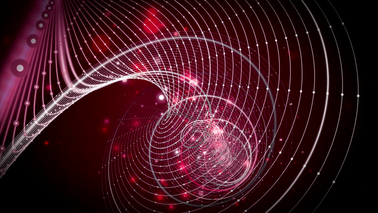 poderosa animación con objeto de rayas y partículas parpadeantes en cámara lenta, 4096x2304 bucle 4k