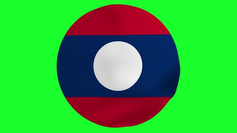 la bandera de laos ondeando en el aire animación 4k uhd