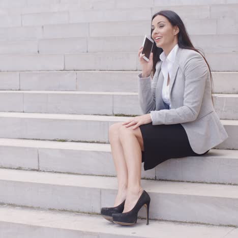 Happy-woman-talking-on-phone