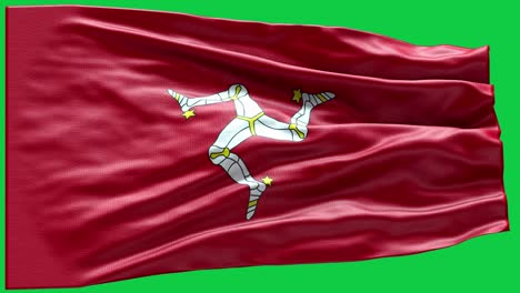 4k bandera muy detallada de la isla de man - bandera de la isla de man alto detalle - bandera nacional de la islade man patrón de onda elementos en bucle