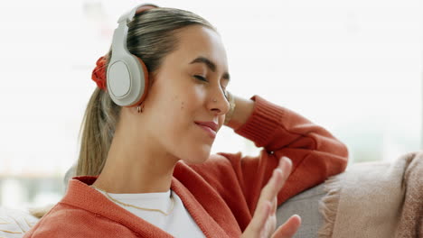 relax, music and dance with a woman streaming