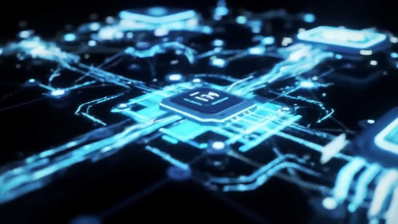 visualización de placas de circuitos abstractos