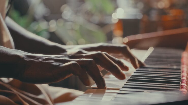 Person Playing Piano