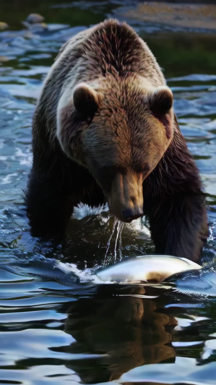 Brown Bears in a River