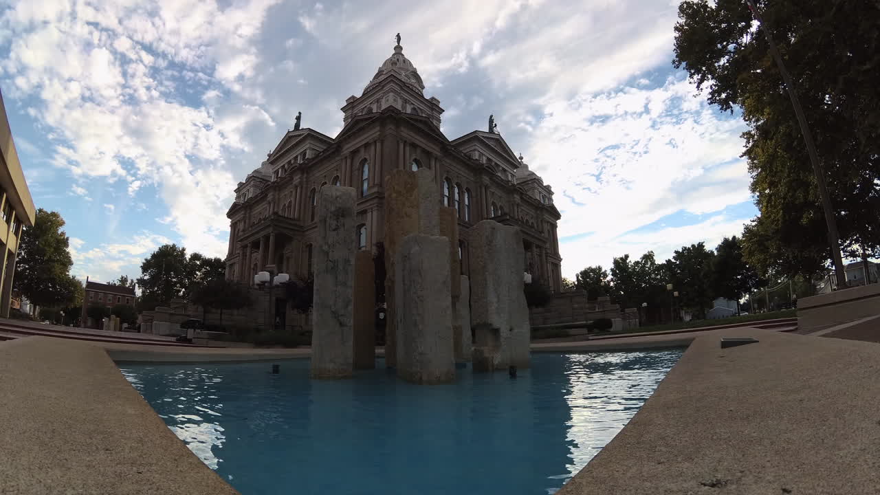 A cloudy day with clouds passing over.