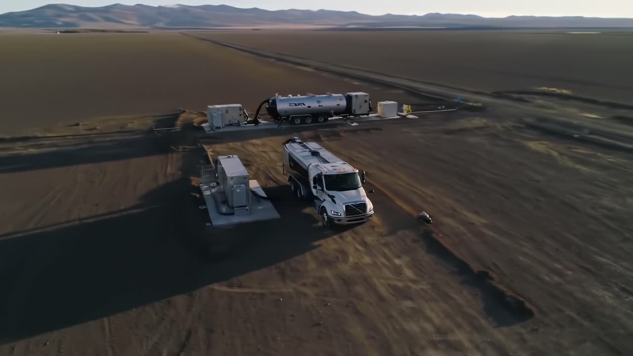 Electric Vehicle Charging Station Set up in Remote Desert Location