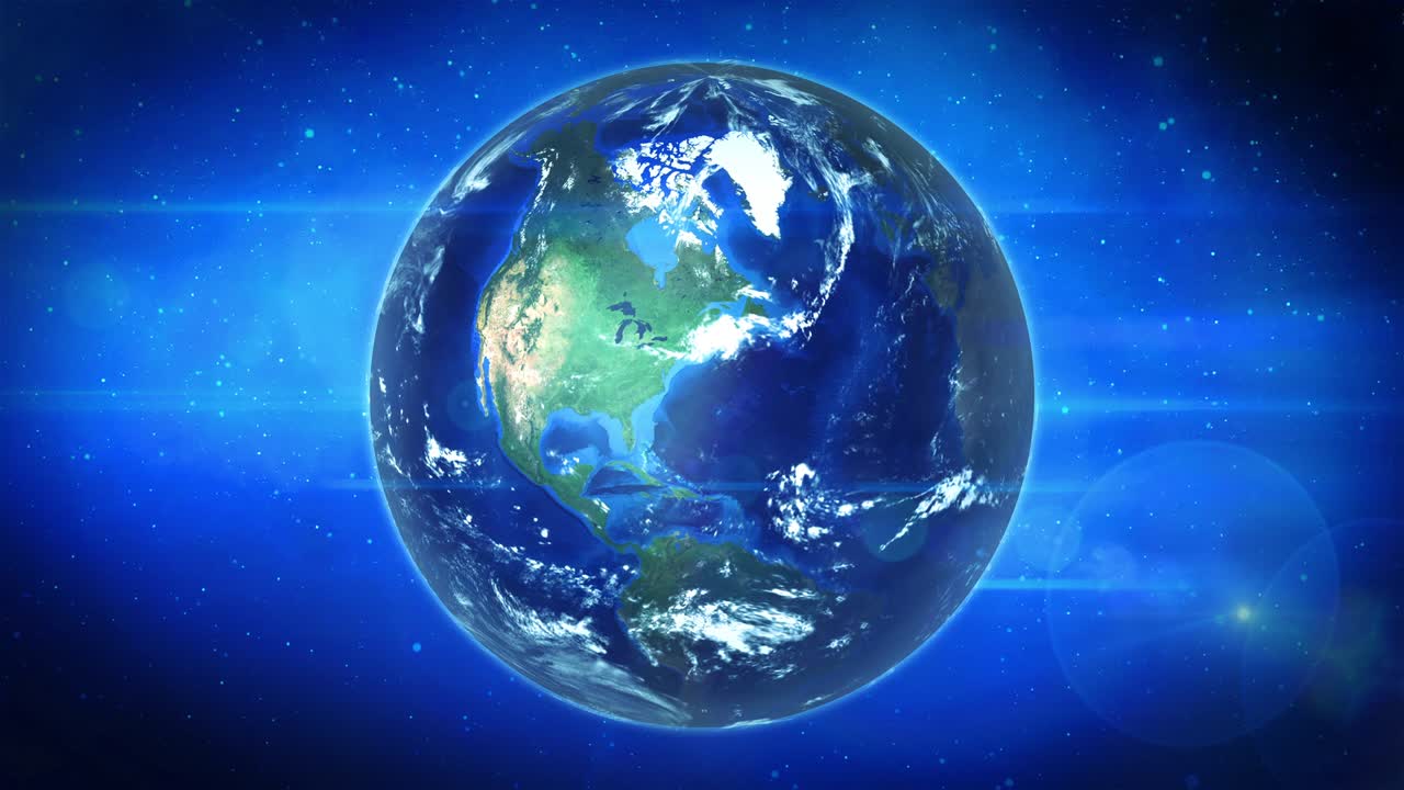 우주에서 지구, 미국, 뉴욕으로 확대