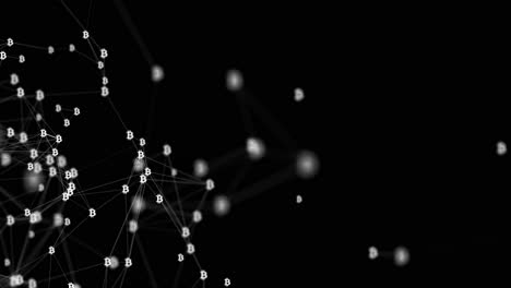 electronic currency bitcoin abstract virtual communications of computers by means of blockchain on