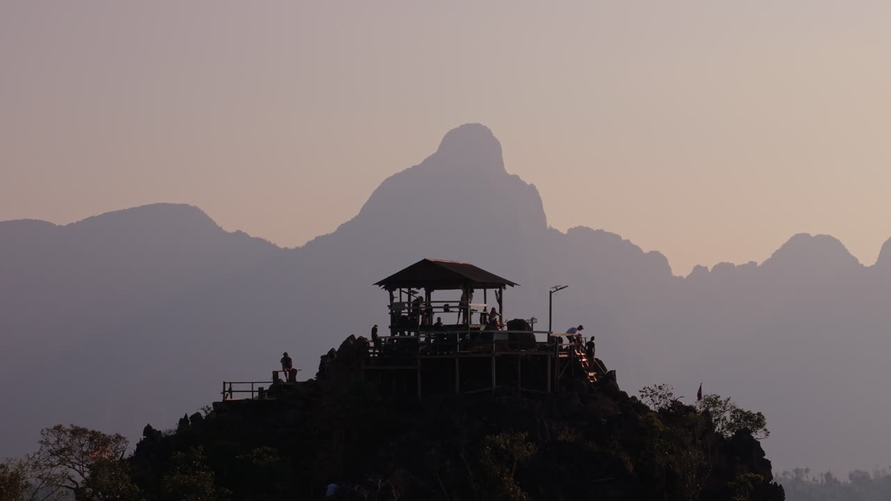 Mountain Viewpoint with People