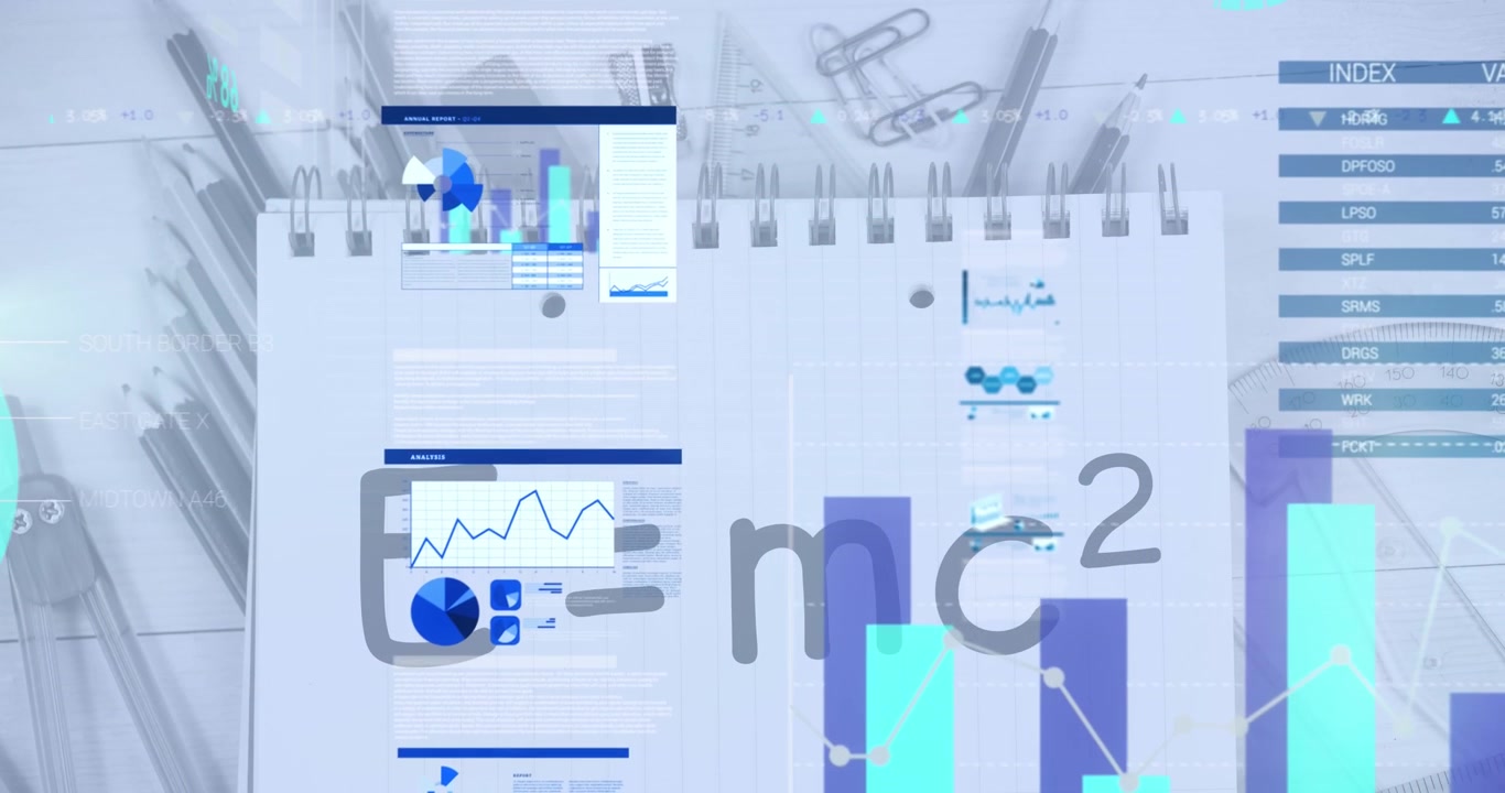 Animation of network of connections with icons and data processing over server room