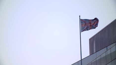 uk flag flying in london