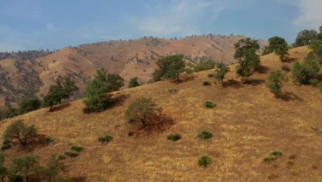 Die-Rote-Bergkette-Während-Eines-Trockenen-Oder-Dürrejahres-Und-Hohe-Waldbrandwarnung---Luftaufnahme