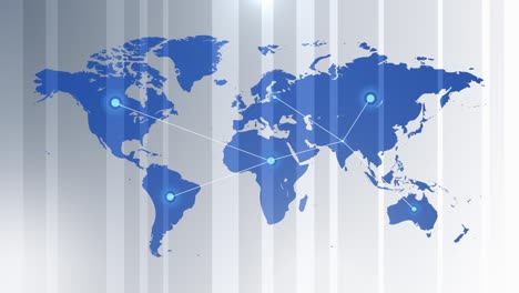 white global earth rotating digital world breaking news studio loop background.