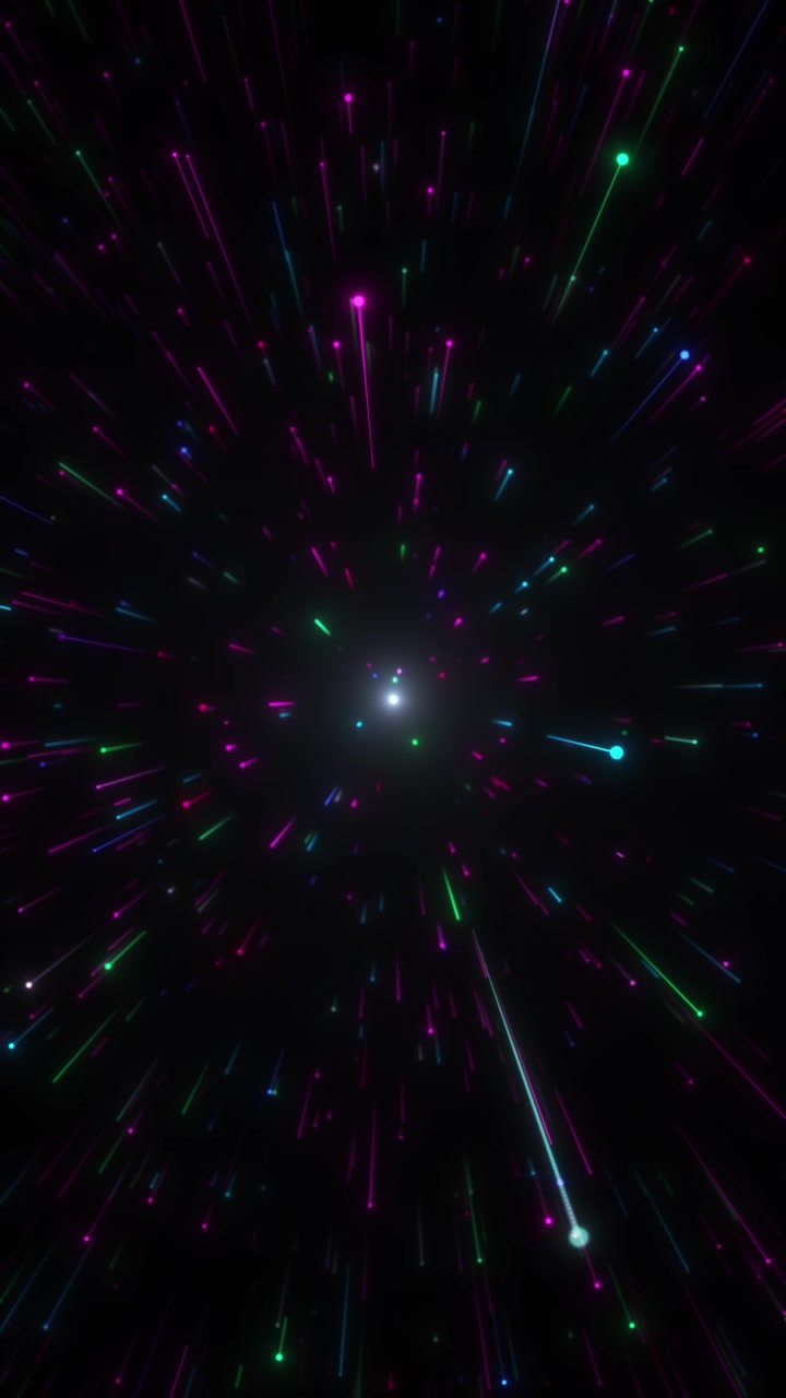Colorful neon speed burst background with magenta green blue and cyan light streaks rushing through