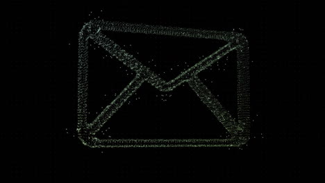 Animation-of-scope-scanning-over-envelope-icon-on-black-background