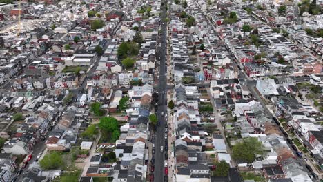 aerial view of a densely populated urban residential neighborhood