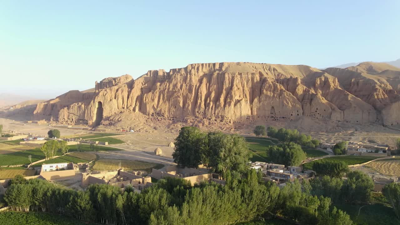Drone footage from Buddha of Bamyan January 12, ?2022