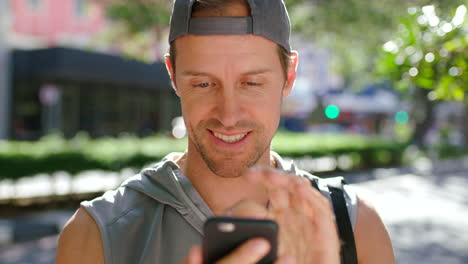 Young-active-man-checking-social-media-news