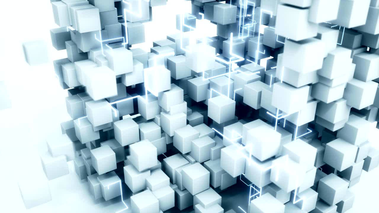 red de cubos abstractos.