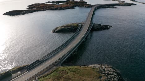 bird's eye view of the famous atlantic road in norway