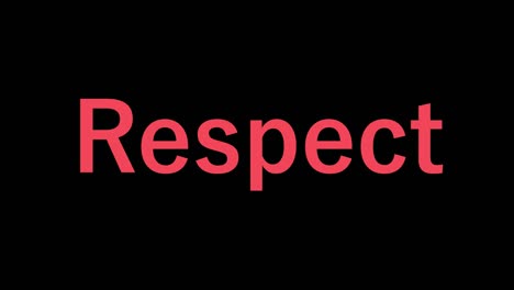 respect text animation message motion graphics