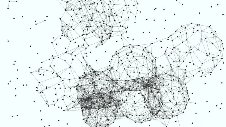 Formazione circolare di punti e linee